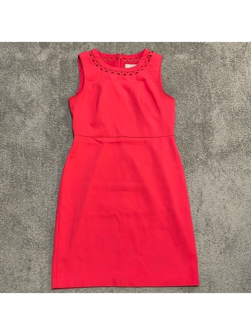 EC Loft Sleeveless Dress - Orange / Pink - Size 4